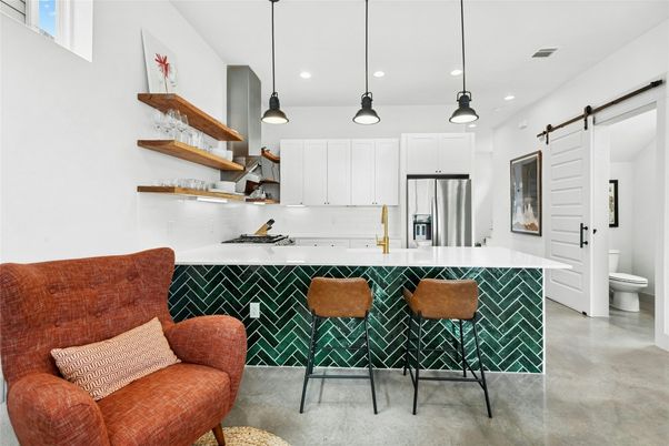 Interior, Kitchen, Pendant Lights, Recessed Lighting, Stainless Steel Appliances