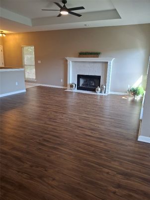 Empty room, Fireplace, Interior, Wood Texture Flooring