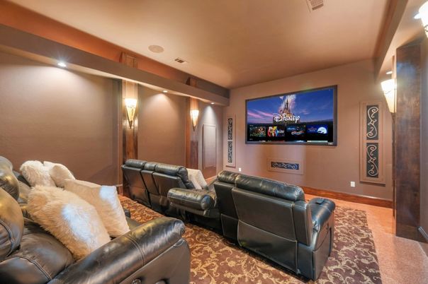 Home Theatre Room, Interior, Projection Screen, Recessed Lighting, Theatre Room