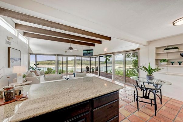Interior, Living room, Water, Wooden Beams