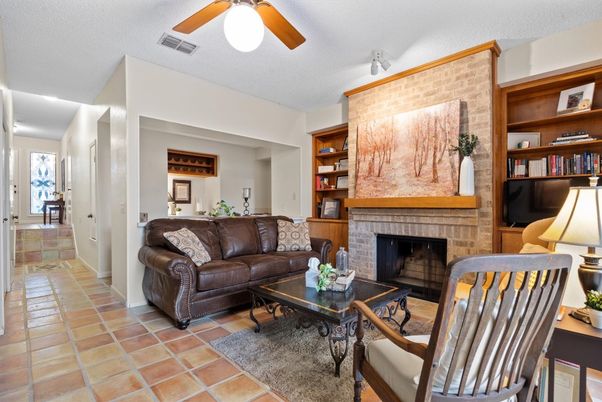 Fireplace, Interior, Living room, Stone Walls