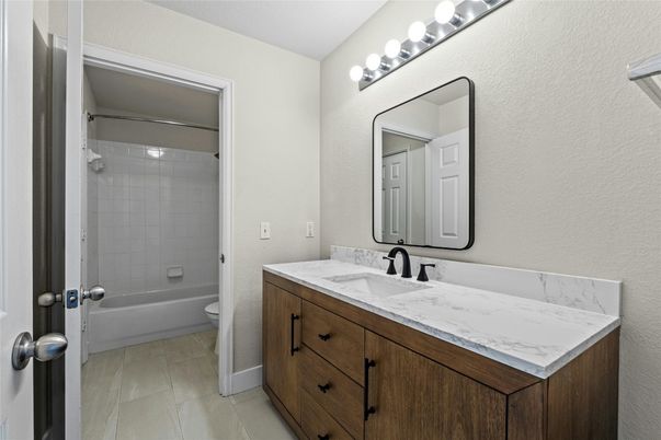 Bathroom, Dual Sink Vanities, Glass Shower, Interior