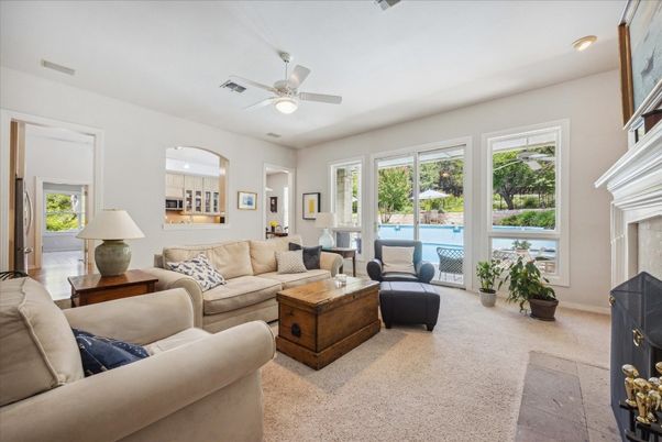 Fireplace, Interior, Living room, Recessed Lighting