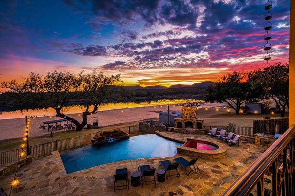 Exterior, Fireplace, Pool, Water
