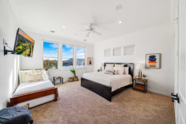 Bedroom, Interior, Recessed Lighting