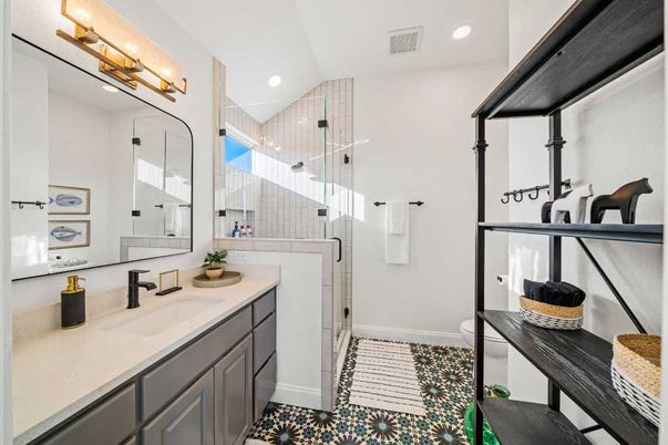 Bathroom, Interior, Recessed Lighting