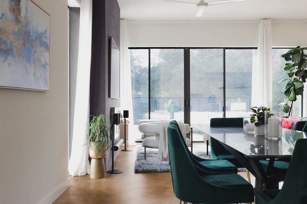 Dining room, Interior, Wood Texture Flooring