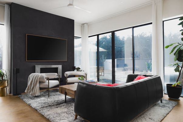 Fireplace, Interior, Living room, Wood Texture Flooring