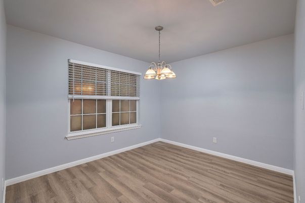 Empty room, Interior, Pendant Lights, Wood Texture Flooring