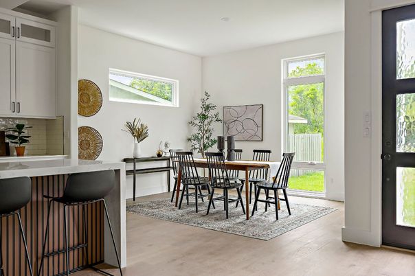 Dining room, Interior, Wood Texture Flooring