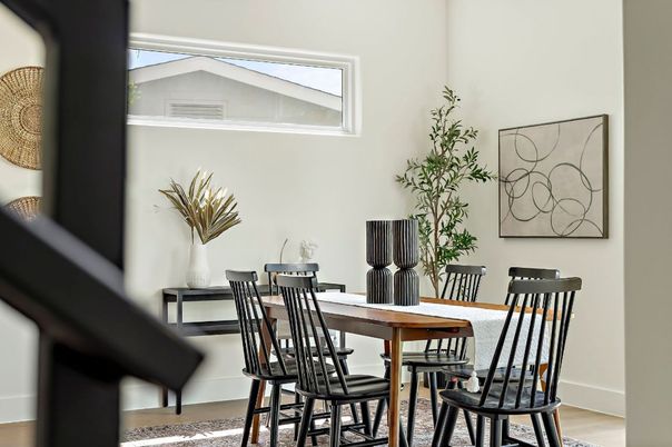 Dining room, Interior, Wood Texture Flooring