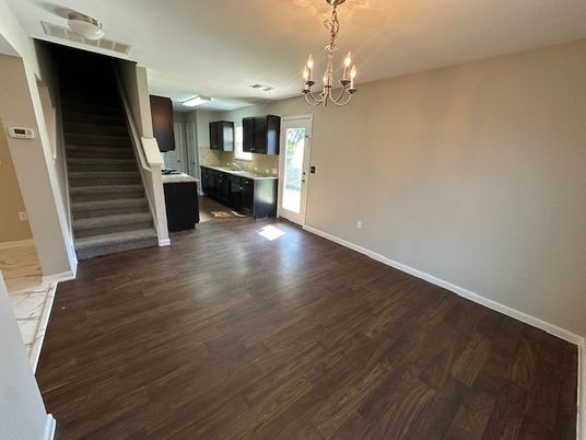 Chandelier, Interior, Kitchen, Wood Texture Flooring