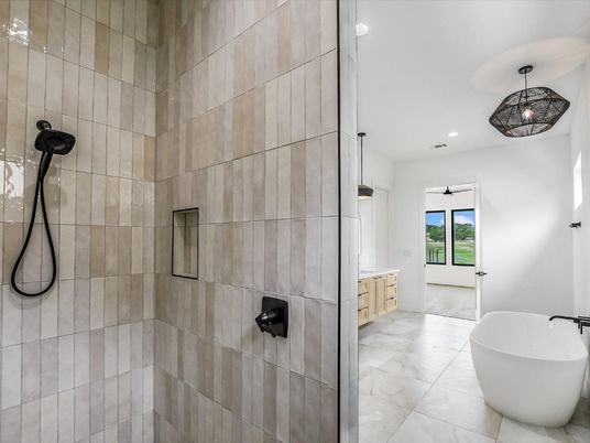 Bathroom, Free Standing Baths, Interior, Recessed Lighting