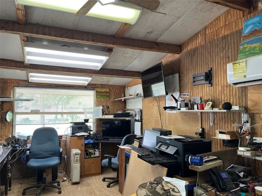 Home Office, Interior, Wooden Beams, Wood Texture Flooring, Wooden Walls