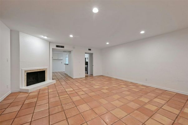 Empty room, Fireplace, Interior, Recessed Lighting