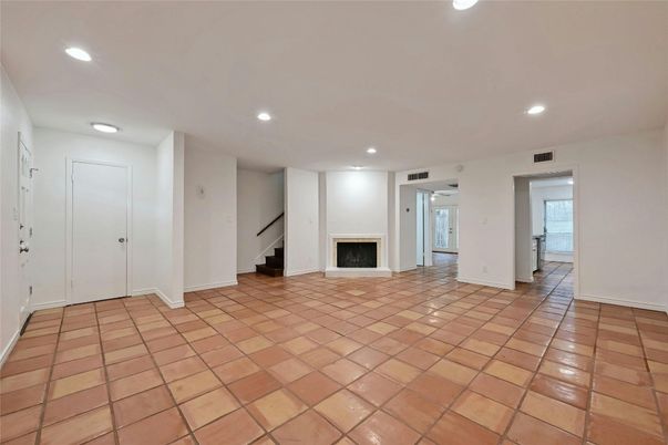 Empty room, Fireplace, Interior, Recessed Lighting