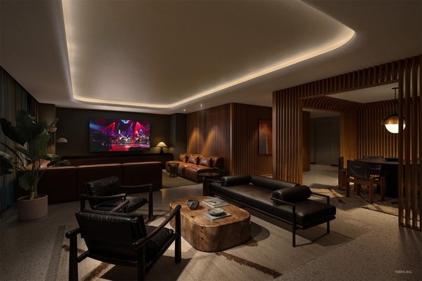 Dining room, Interior, Living room, Pendant Lights, Recessed Lighting