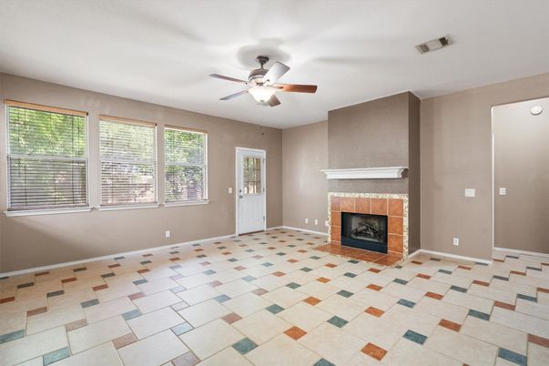 Empty room, Fireplace, Interior