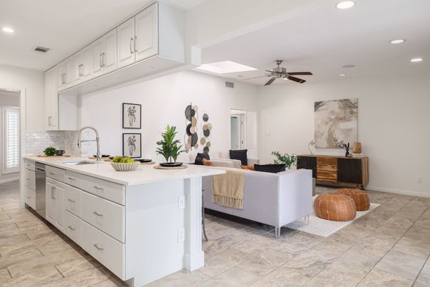 Interior, Kitchen, Living room, Recessed Lighting