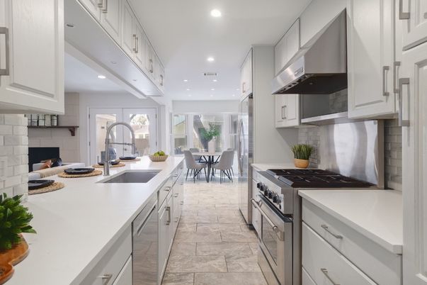 Dining room, Interior, Kitchen, Recessed Lighting, Stainless Steel Appliances