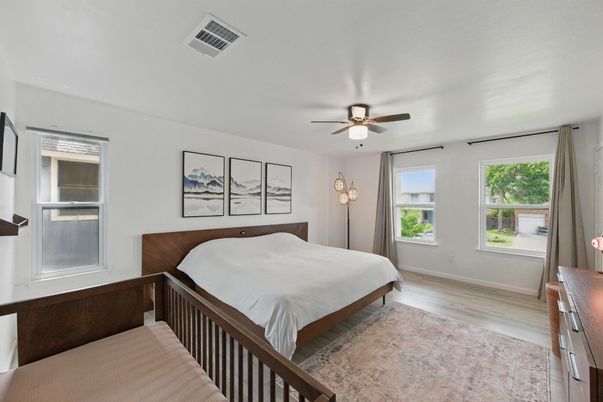 Bedroom, Interior, Wood Texture Flooring