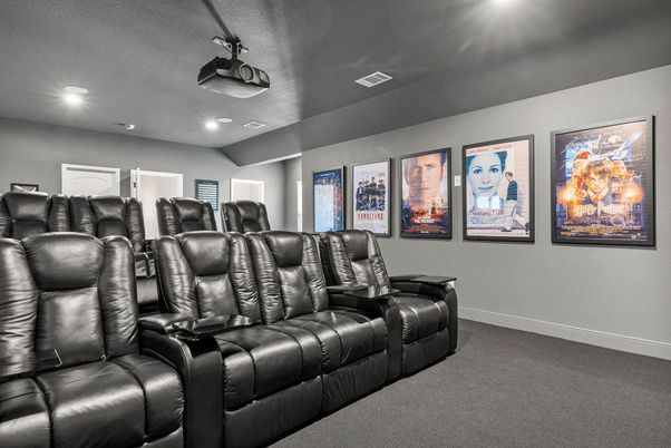 Home Theatre Room, Interior, Recessed Lighting, Theatre Room