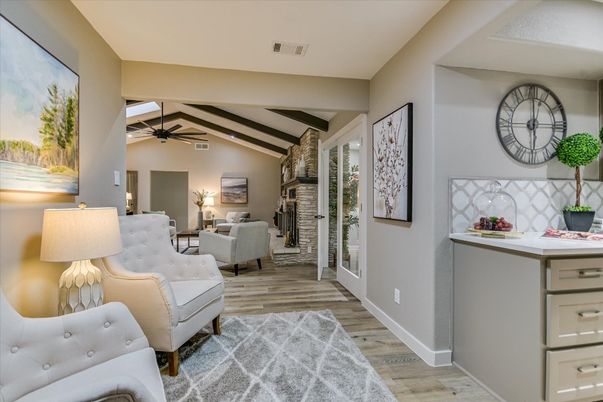 Interior, Living room, Wooden Beams, Wood Texture Flooring