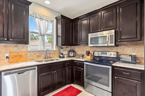 Interior, Kitchen, Recessed Lighting, Stainless Steel Appliances