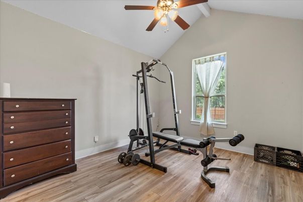 Fitness Equipment, Interior, Wood Texture Flooring