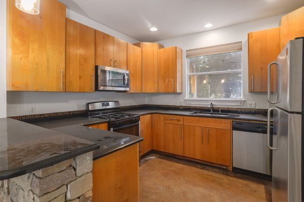 Interior, Kitchen, Recessed Lighting, Stainless Steel Appliances