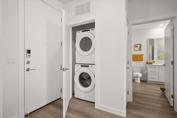 Interior, Utility Closets, Washer, Wood Texture Flooring