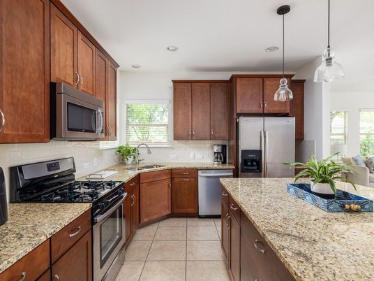 Interior, Kitchen, Pendant Lights, Recessed Lighting, Stainless Steel Appliances