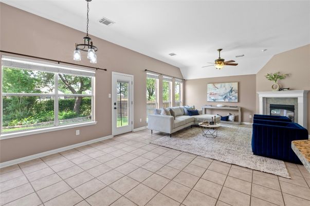 Fireplace, Interior, Living room, Pendant Lights