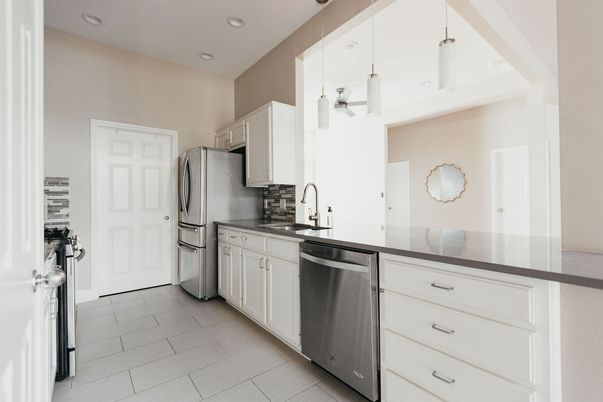 Interior, Kitchen, Pendant Lights, Recessed Lighting, Stainless Steel Appliances