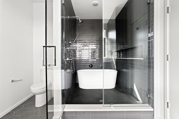 Bathroom, Free Standing Baths, Glass Shower, Interior