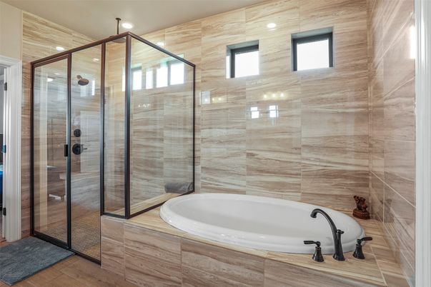 Bathroom, Dual Sink Vanities, Interior, Wood Texture Flooring