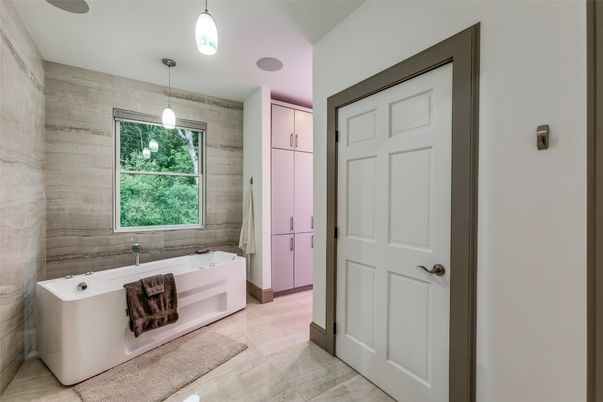 Bathroom, Interior, Pendant Lights, Wooden Walls