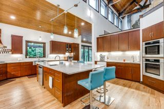 Interior, Kitchen, Pendant Lights, Recessed Lighting, Stainless Steel Appliances, Wooden Ceilings, Wood Texture Flooring
