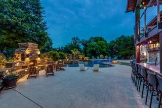 Exterior, Fireplace, Pool