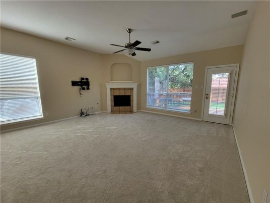 Empty room, Fireplace, Interior