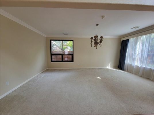 Chandelier, Empty room, Interior