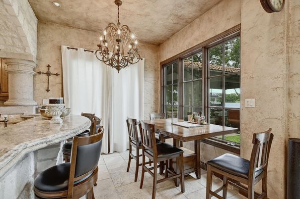 Chandelier, Dining room, Interior, Recessed Lighting