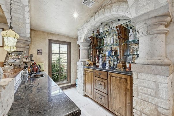 Interior, Recessed Lighting, Stone Walls