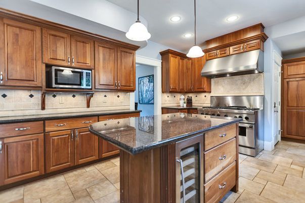 Interior, Kitchen, Pendant Lights, Recessed Lighting, Stainless Steel Appliances