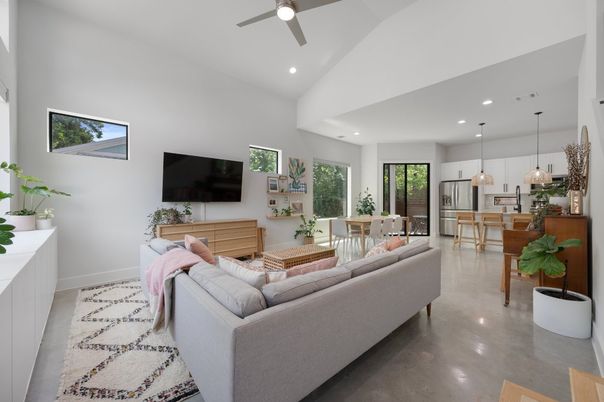 Dining room, Interior, Kitchen, Living room, Pendant Lights, Recessed Lighting