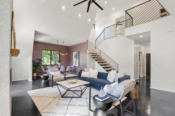 Dining room, Interior, Living room, Pendant Lights, Recessed Lighting