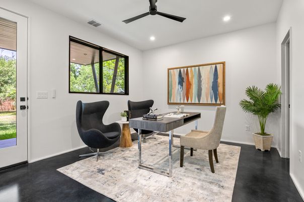 Home Office, Interior, Recessed Lighting