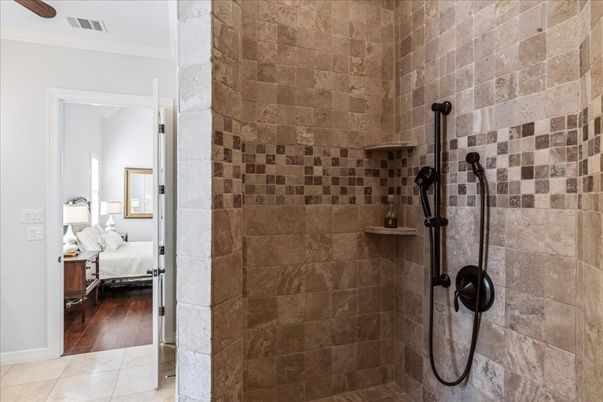 Bathroom, Bedroom, Interior, Stone Walls, Wood Texture Flooring