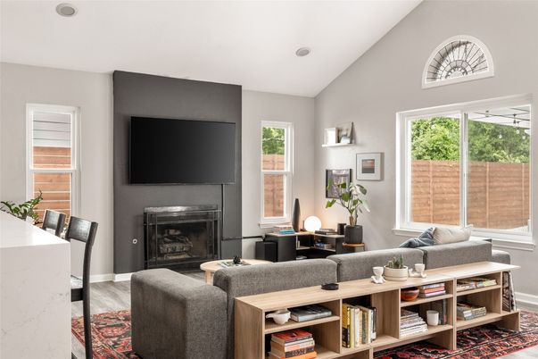 Fireplace, Interior, Living room, Wood Texture Flooring