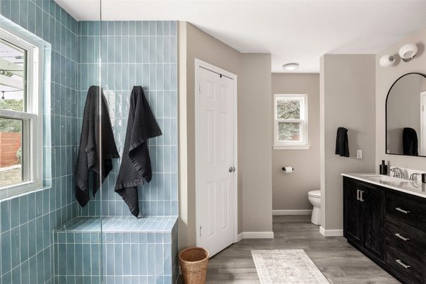 Bathroom, Interior, Wood Texture Flooring